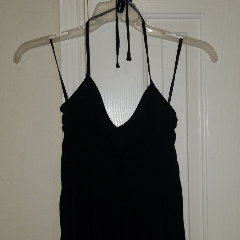 Black halter dress